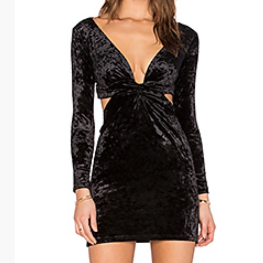Blue life dress - revolve black velvet long sleeve